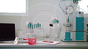 Science lab equipment. Modern laboratory equipment. Chemical laboratory