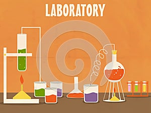 Science lab with labware.