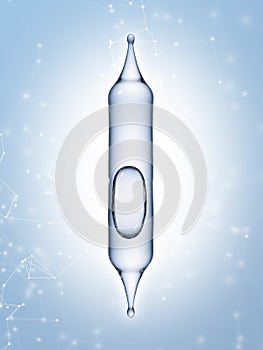 Science laboratory pipette with a drop of chemical