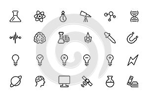 Science Line Vector Icons 1