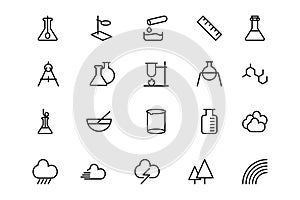 Science Line Vector Icons 6