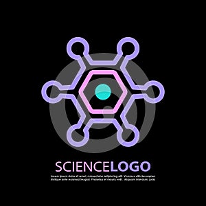 Science logo on black background