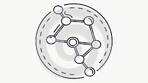 A science molecule or abstract network connection icon. vector design Generative AI