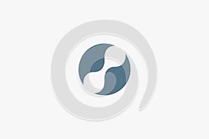 Science molecule in circle logo