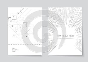 Science network pattern. Connecting lines and dots on simple background. Vector abstract design