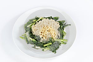 Science Noodles and leek