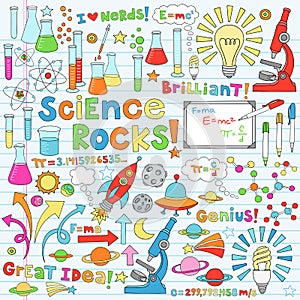 Science notebook doodles