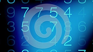 Science and numerical data exploring world of random numbers and digits through data science algorithms, counting and abstract