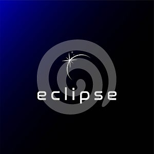 Science Planet Earth Moon Sun Solar Lunar Eclipse Logo Design