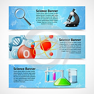 Science realistic banners