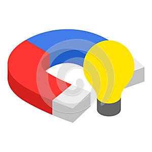 Science research icon, isometric style