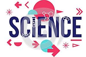 Science and research vector stylish art banner