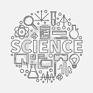 Science round illustration
