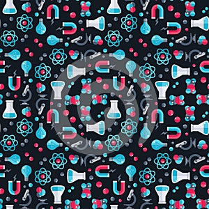 Science seamless pattern