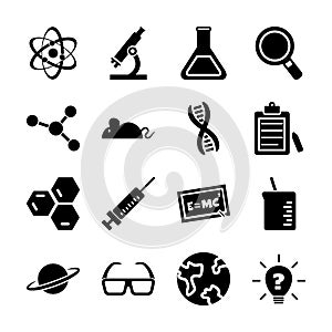 Science solid icons