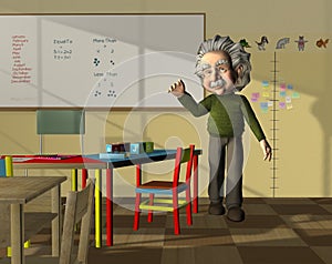 Science teacher in classroom