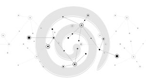 Science and technology concept with molecules