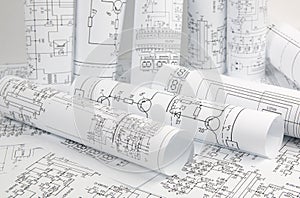 Science, technology and electronics. Electrical engineering drawings