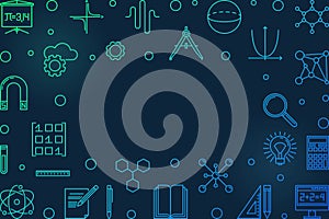 Science, technology, engineering and math blue horizontal frame