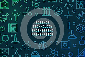 Ciencia, ingeniería a matemáticas vistoso marco 