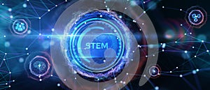 Science, technology, engineering and math. STEM concept. Business, Technology, Internet and network concept. 3D illustration