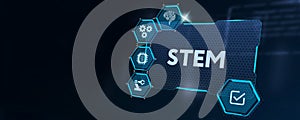 Science, technology, engineering and math. STEM concept. Business, Technology, Internet and network concept. 3d illustration