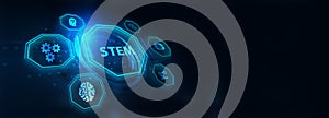 Science, technology, engineering and math. STEM concept. Business, Technology, Internet and network concept. 3d illustration