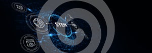Science, technology, engineering and math. STEM concept. Business, Technology, Internet and network concept. 3d illustration