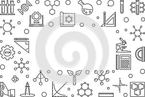Science, Technology, Engineering and Math vector frame
