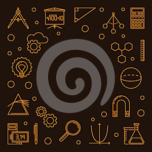 Science, Technology, Engineering and Mathematics vector frame