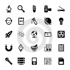 Science and Technology Glyph Vector Icons 14
