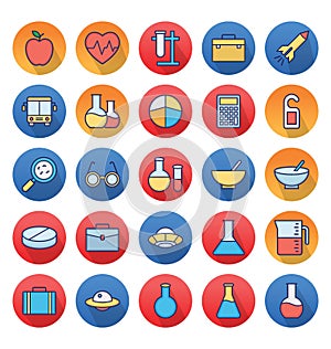 Science and Technology Isolated Vector icons set that can be easily modified or edit