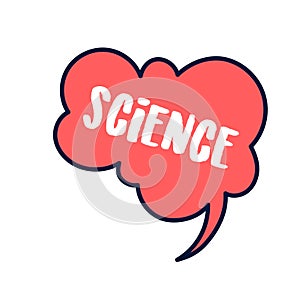Science text design vector objects illustration science elements and laboratory objects