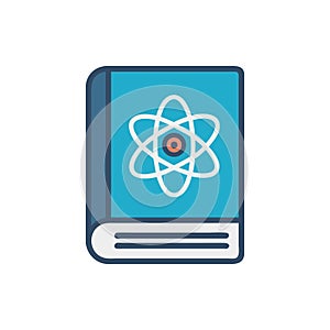Science textbook flat icon illustration on White Backround