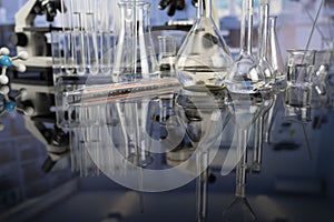 Science theme. Modern scientific laboratory interior.