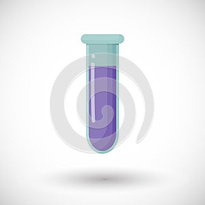 Science tube flat icon