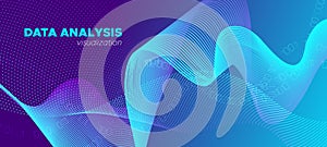 Science Visualization. Matrix Background. Violet