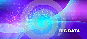 Science Visualization. Matrix Big Data. Violet