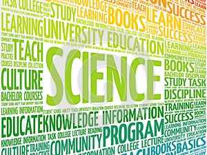 SCIENCE word cloud collage