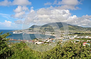 Scienic landscape views of the ocean and mountains