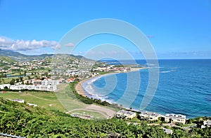 Scienic landscape views of the ocean and mountains