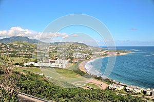 Scienic landscape views of the ocean and mountains