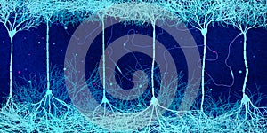 Neuron cells forming net