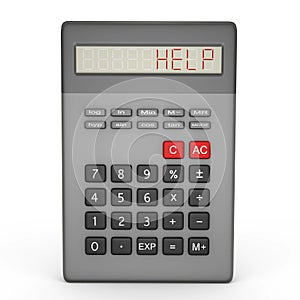 Scientific calculator calling for help - a 3d imag