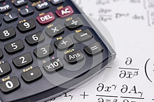 Scientific calculator and mathematical equations