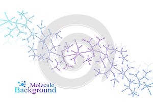 Scientific chemistry pattern. Structure molecule DNA research as concept. Science and technology background