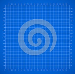 Scientific engineering grid paper with scale