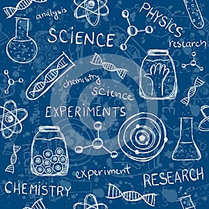 Scientific experiments seamless pattern