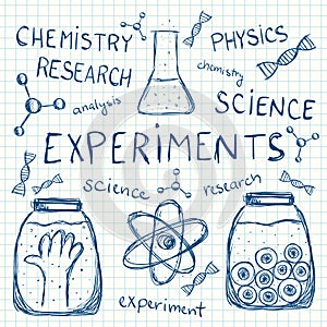 Scientific experiments on squared paper