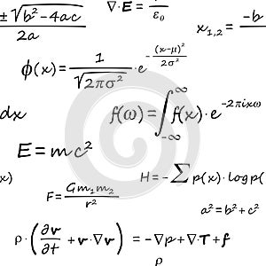 Scientific Formulas Seamless Pattern